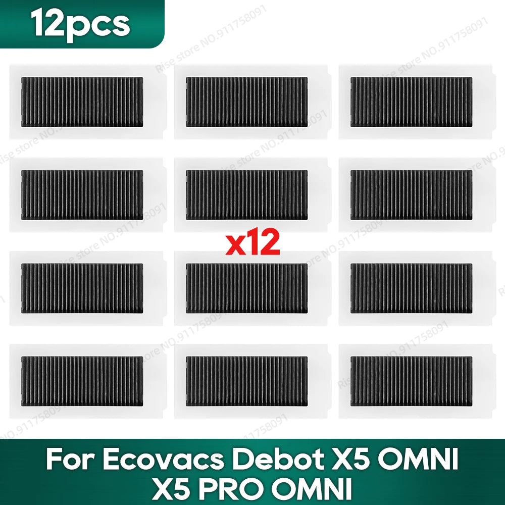 Compatible for Ecovacs X5 OMNI / X5 PRO OMNI Robot Vacuum Cleaner Dust Bags Accessories Main Side Brush Mop Cloth Replacement