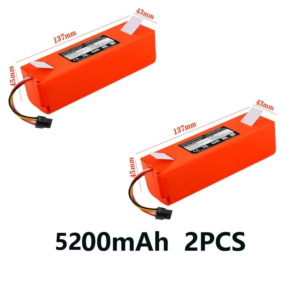 14.4V 12800mAh Replacement Battery For Roborock S6 S7 MaxV Q5 Q7 MAX Robot Vacuum Cleaner Accessories Parts Original