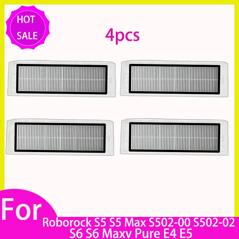 HEPA Filter Mop for Roborock S5 S502-00 S502-02 S5 Max S6 MaxV S6 Pure E4 E5 Robot Vacuum Spare Parts Main Side Brush