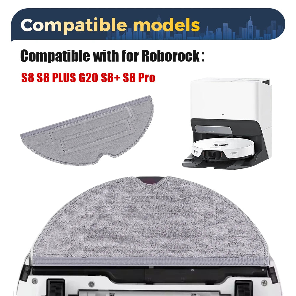 Double Vibration Mop Pad For Roborock S8 S8+ S8 Pro Ultra S8