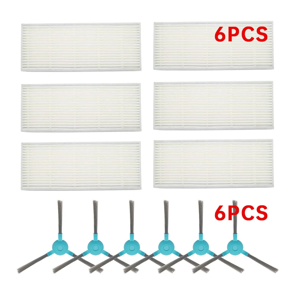 Main Roller Side Brush Hepa Air Filter Mop Cloth Replacement Parts for Conga 1290 1390 1590 Robot Vacuum Cleaner Spare