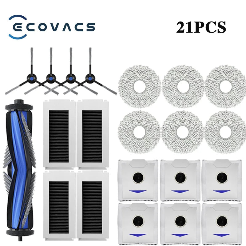 Ecovacs Debot N30 Omni / N30 Pro Omni Robot Vacuum Replacement Part Accessory Main Side Brush Hepa Filter Mop Dust Bag