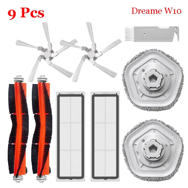 For XiaoMi Dreame Bot W10 Self-Cleaning Robot Vacuum And Mop Main Side Brush HEPA Filter Mop Pad Dust Box Vacuum Cleaner Parts