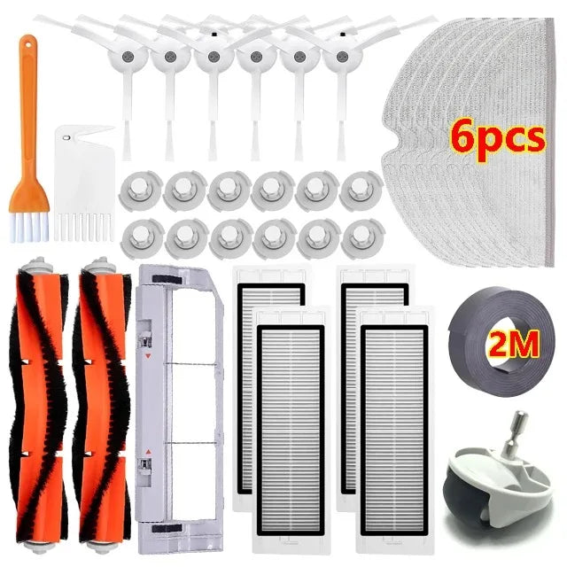 Water Tank Dust Box For XiaoMi Roborock S5 S50 S51 S55 S6 S60 S6 Pure Vacuum Cleaner Spare Parts Side / Main Brush Accessories