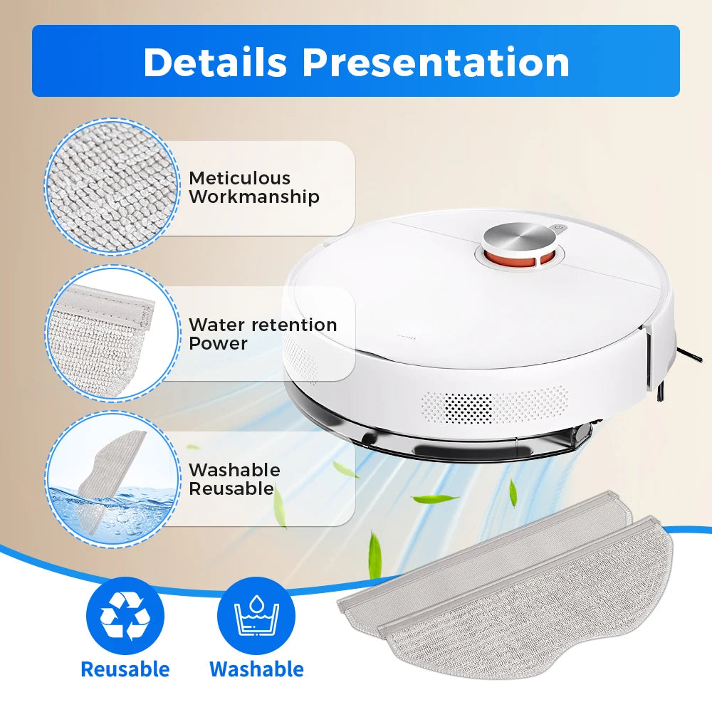 Mop Rags For Xiaomi Robot Vacuum H40 S40 S40C OV81 OV51 E101