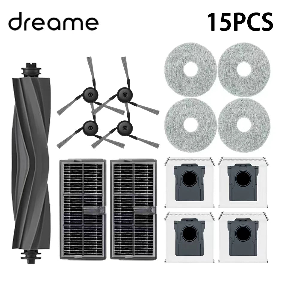 Dreame L10s Ultra Gen3 / L30s Pro Ultra Robot Vacuum Spare Parts Main Side Brushes Mop Cloths HEPA Filters Dust Bags Accessories
