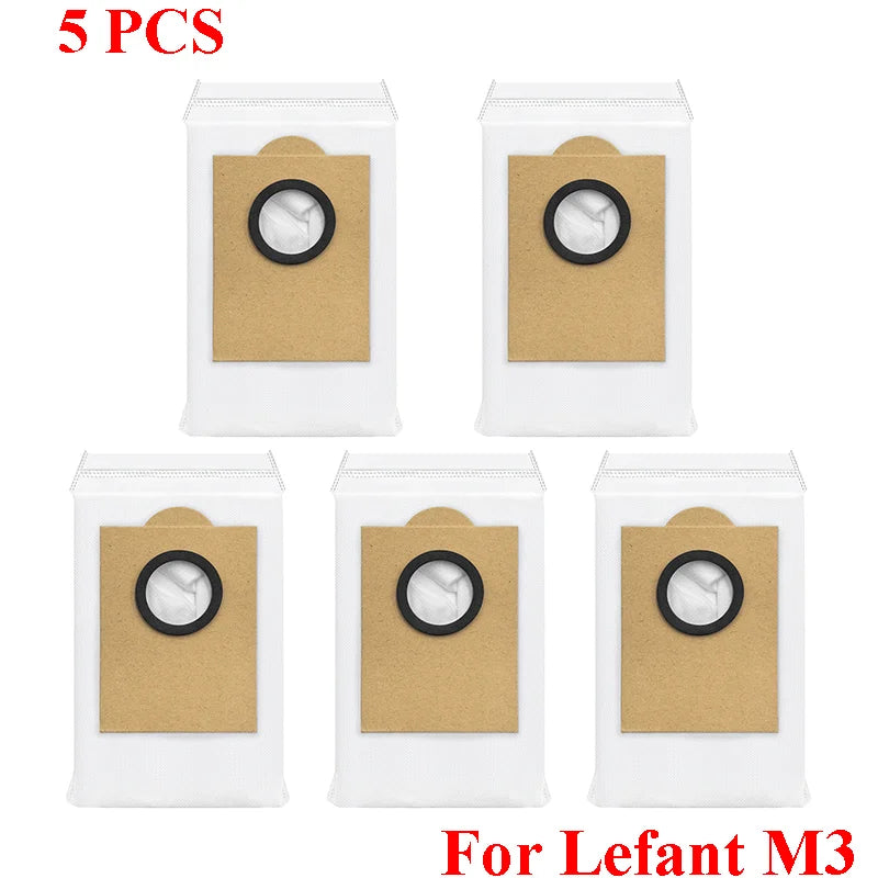 Accessories For Lefant M3 / M3 MAX / M3L HEPA Filters Robot Vacuum Cleaner Main Side Brush Mop Cloth Pads Dust Bags