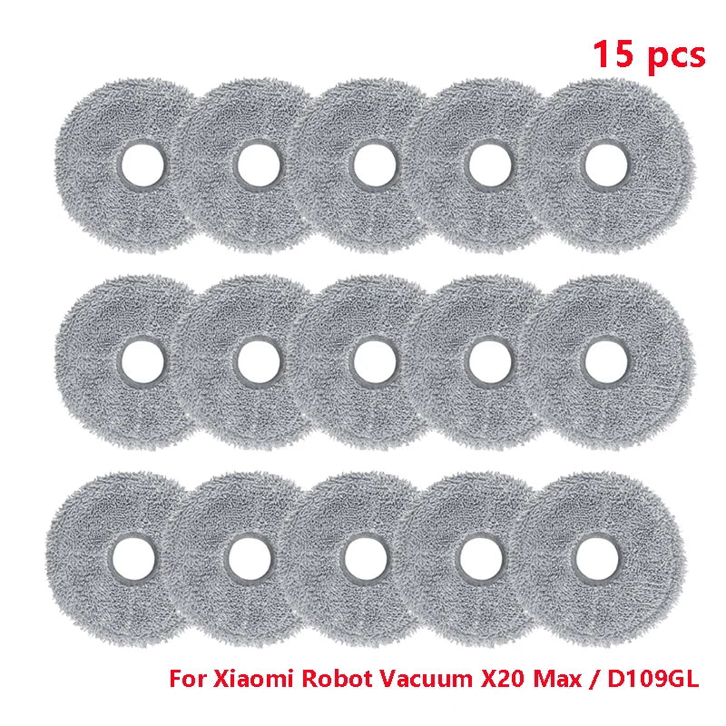 For Xiaomi Robot Vacuum X20 Max / D109GL Parts Main Brush Side Brush Hepa Filter Mop Cloth Dust Bag Replacement Accessories