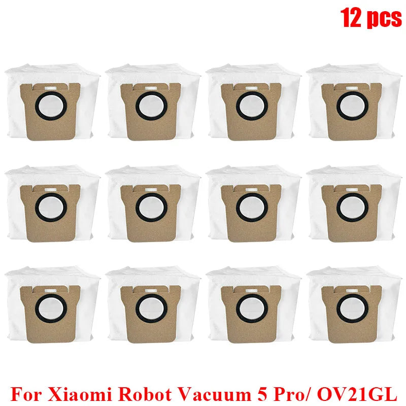 Fit For Xiaomi Robot Vacuum 5 Pro/ OV21GL Robot Vacuum Cleaner Main Side Brush Hepa Filter Mop Cloths Dust Bag Replacement Parts
