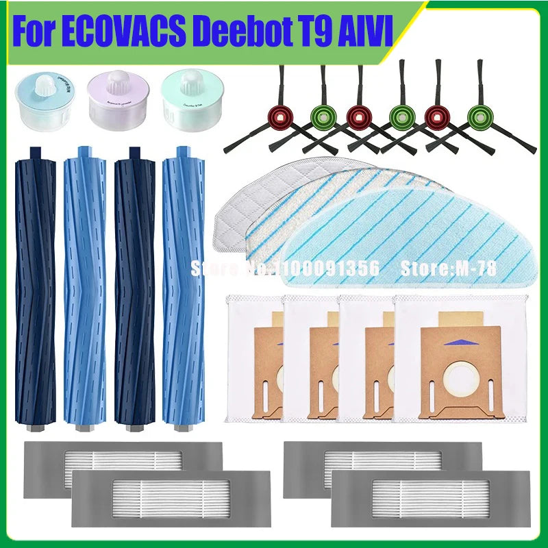 For ECOVACS Deebot T9 AIVI Robot Vacuum Cleaner Main Side Br