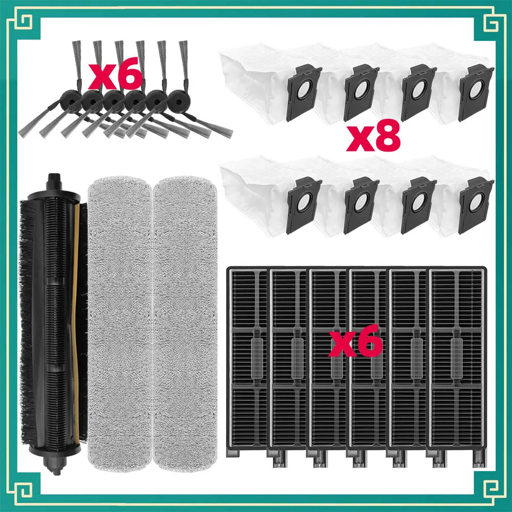 Fit For Mova Z50 Ultra Robot Vacuum Replacement Kits Main Side Brush HEPA Filter Dust Bag Accessories Parts
