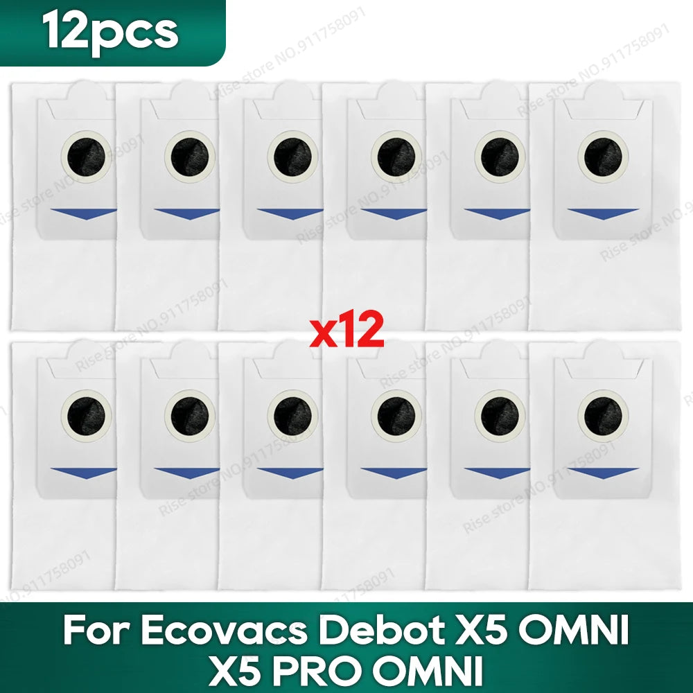 Compatible for Ecovacs X5 OMNI / X5 PRO OMNI Robot Vacuum Cleaner Dust Bags Accessories Main Side Brush Mop Cloth Replacement