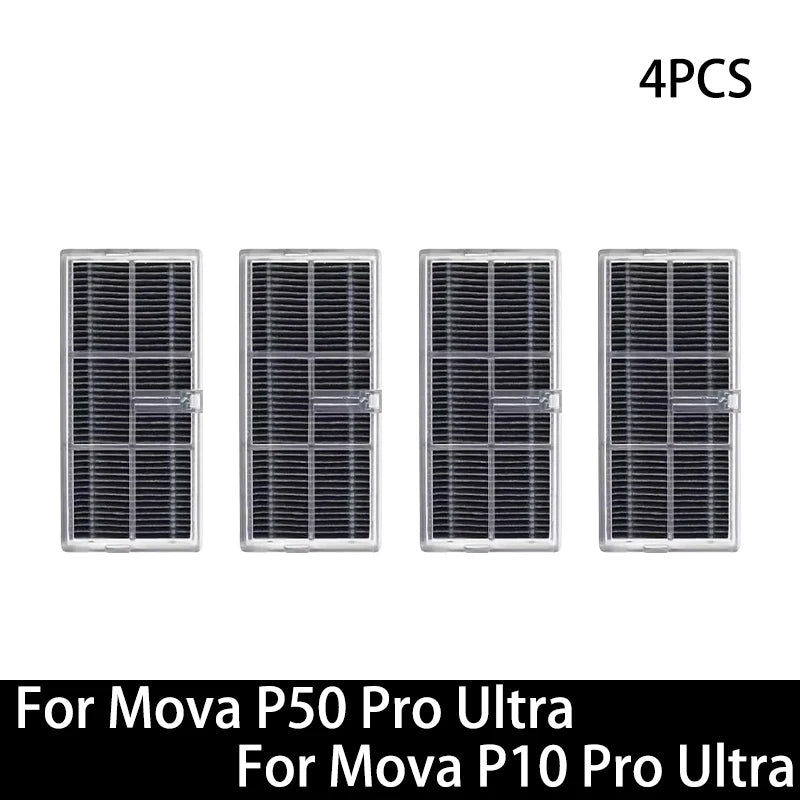 For Mova P50 Pro Ultra / Mova P10 Pro Ultra Robot Vacuum Spare Parts Main Side Brush Hepa Filter Mop Cloth Dust Bag Accessories