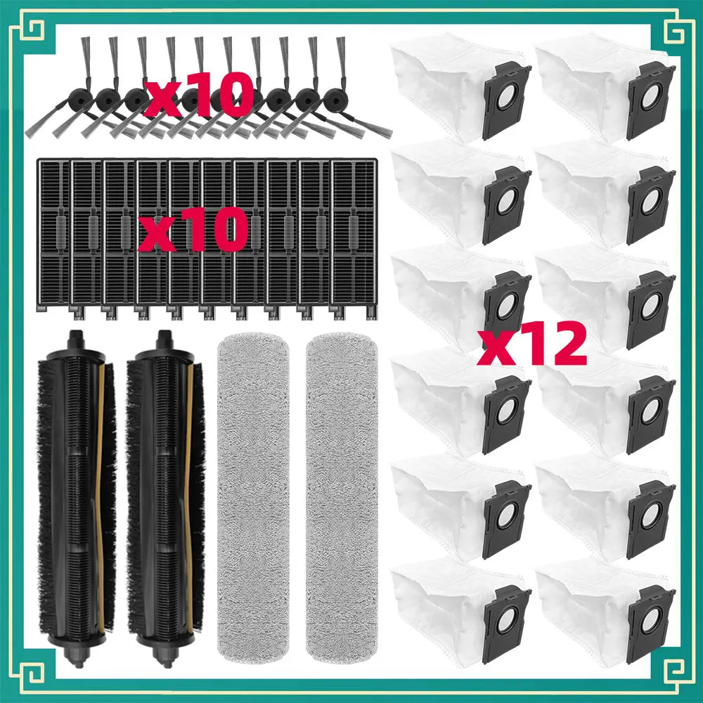Fit For Mova Z50 Ultra Robot Vacuum Replacement Kits Main Side Brush HEPA Filter Dust Bag Accessories Parts