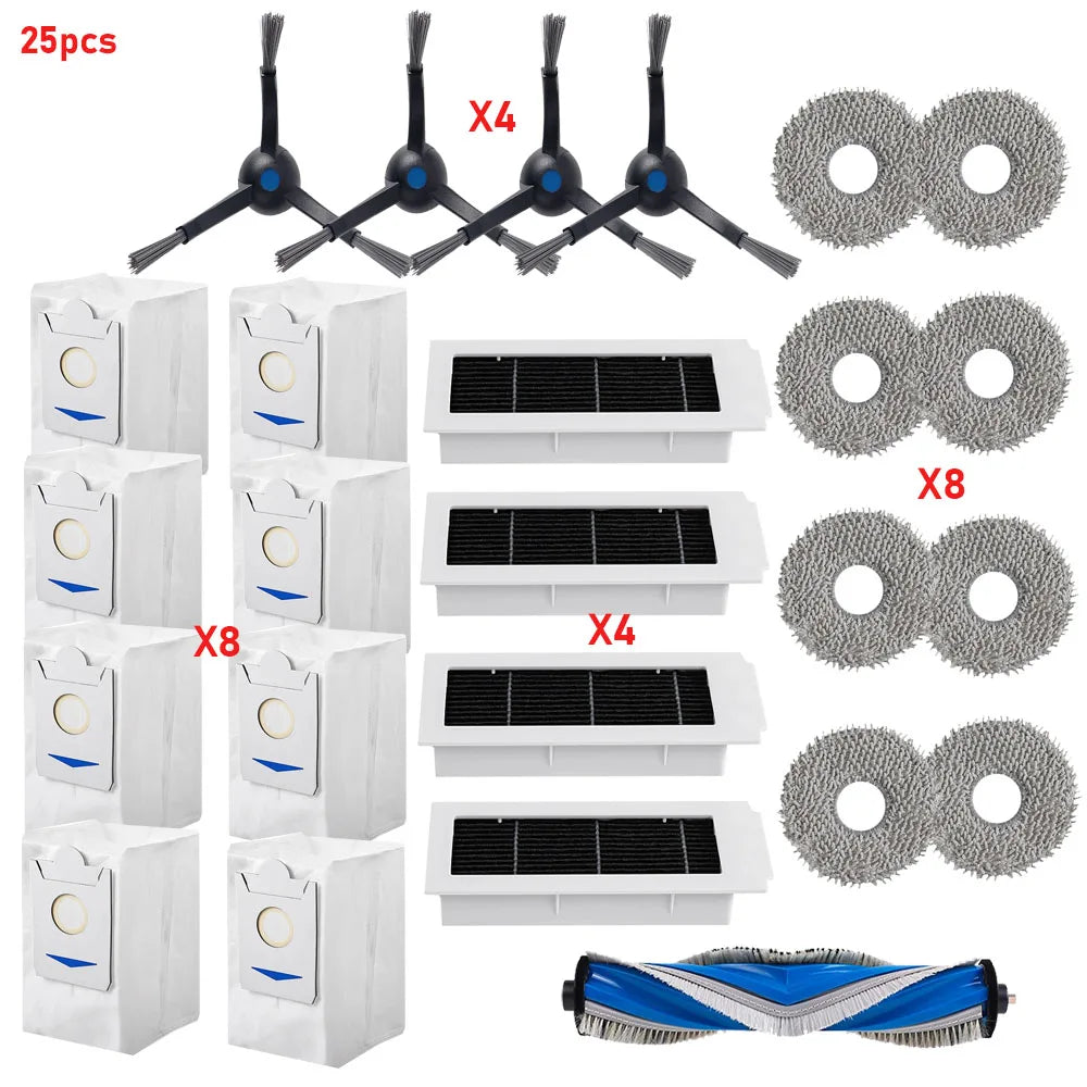 For Ecovacs X5 OMNI / X5 PRO OMNI/X5Pro/X5 Max Robot Vaccum Dust Bag Main Side Brush Filter Mop Accessories Replacement Parts