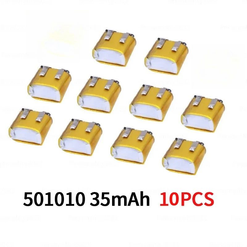 501010 3.7V 40mAh Lipo Rechargeable Polymer Lithium Batteries for Bluetooth Headset Mp3/mp4 Smart Watch GPS Battery