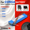 for CECOTEC CONGA 3090 14.4 V 12800 mAh 3091 3092 2090 1690 