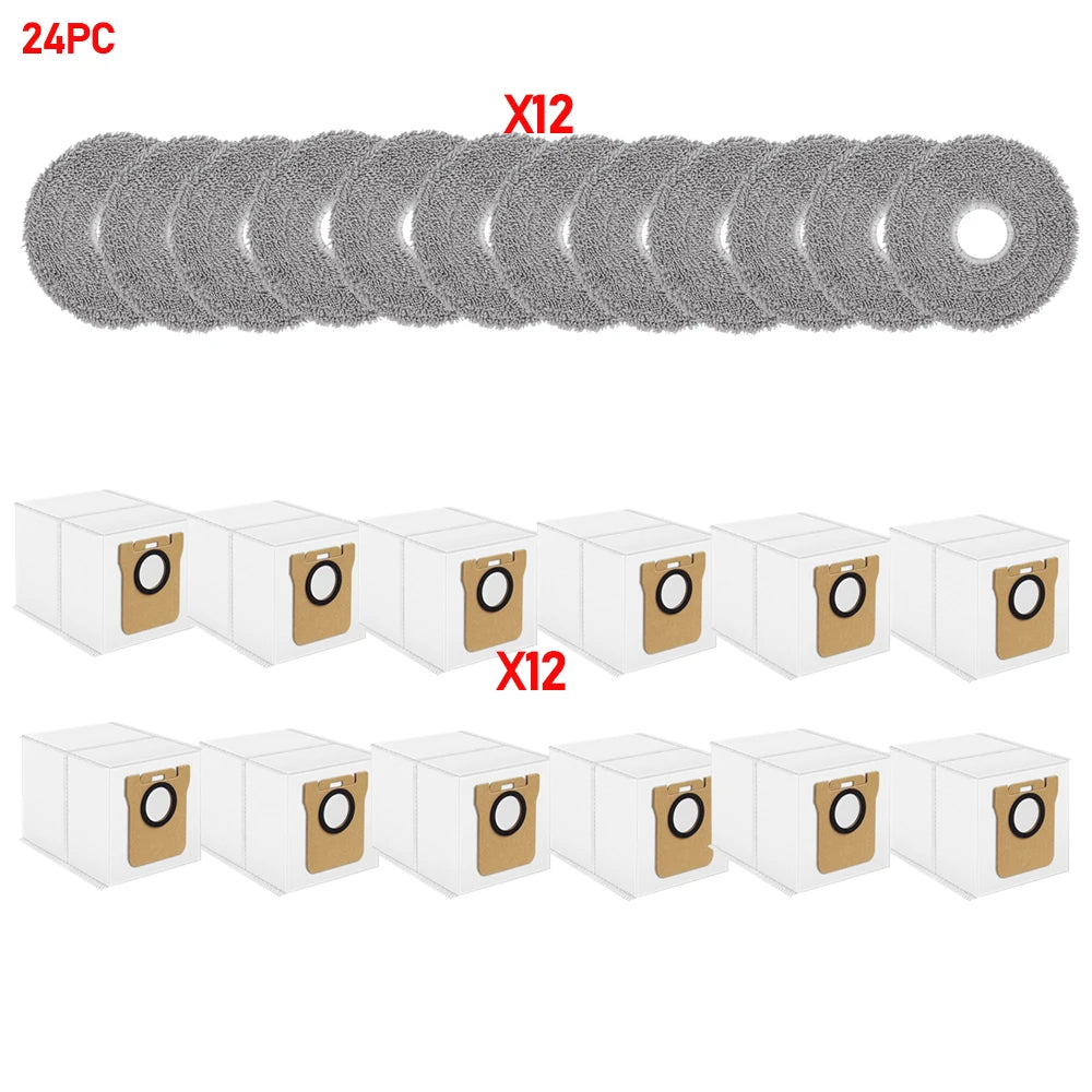 Disposable Dust Bag Mop Cloths for Xiaomi 5 Pro OV21CN X10 X20 X20 Plus X20 Max M30 Pro/M30S Robot Vacuum Cleaner Replacement
