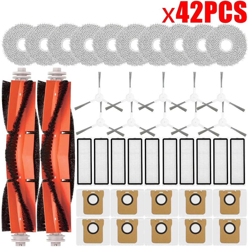 For Xiaomi Robot Vacuum X20+ X10+ X20 Plus X10 Plus Parts Main Side Brush Hepa Filter Mop Cloth Dust Bag Replacement