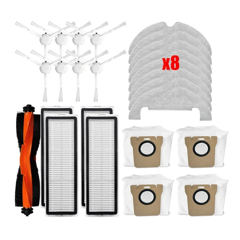 Accessories For Xiaomi Robot Vacuum X10 Robot Vacuum Cleaner Parts Replacement Main Side Brush Hepa Filter Mop Cloth Dust Bag