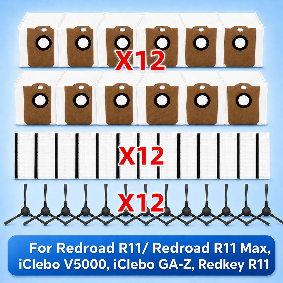 Compatible for ( Redroad R11/ R11 Max iClebo V5000 iClebo GA