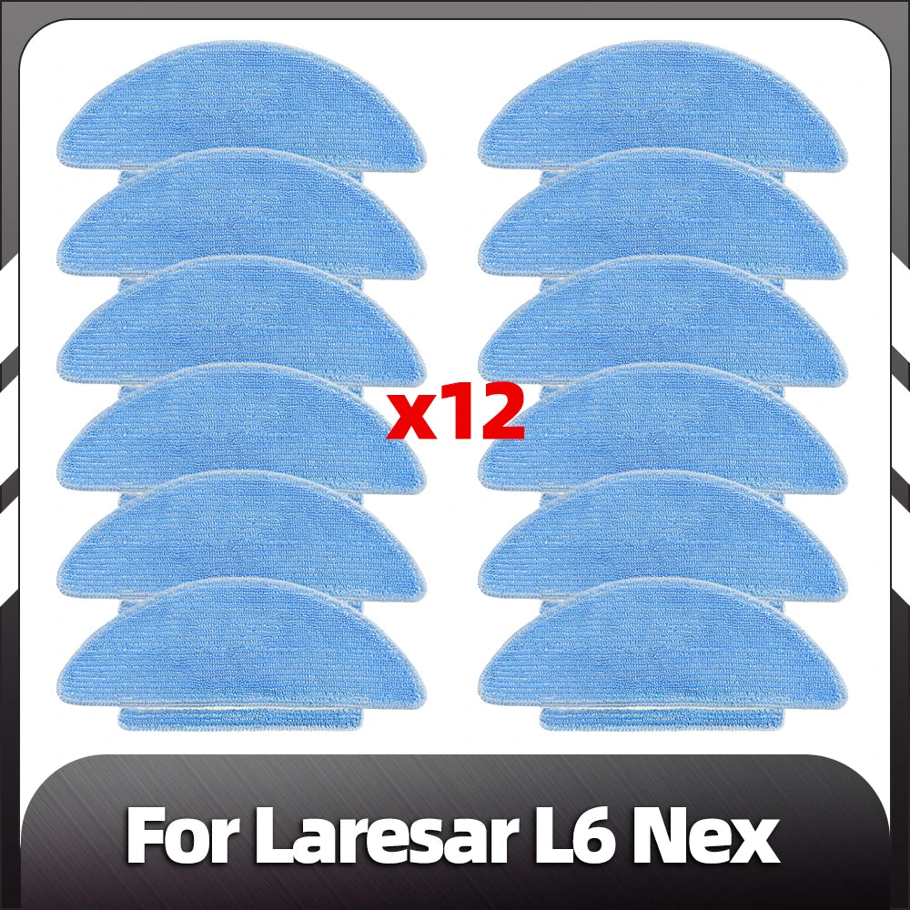 Compatible for Laresar L6 Nex Robot Vacuum Replacement Main Side Brush HEPA Filter Mop Pads Dust Bags Spare Parts Accessories