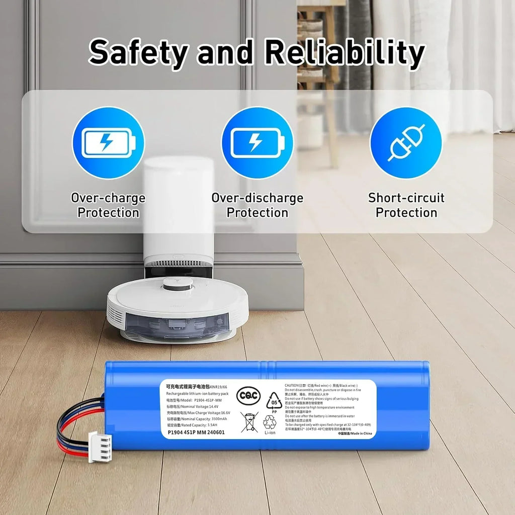 6500mAh Replacement Battery for Ecovacs Deebot Ozmo 900 901 