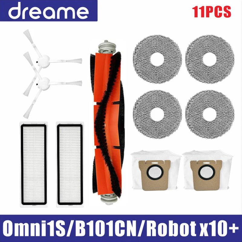 Dreame L10s Ultra / S10 Pro Accessories Mijia Omni 1S B101CN Robot X10+ Vacuum Main Side Brush Filter Mop Parts
