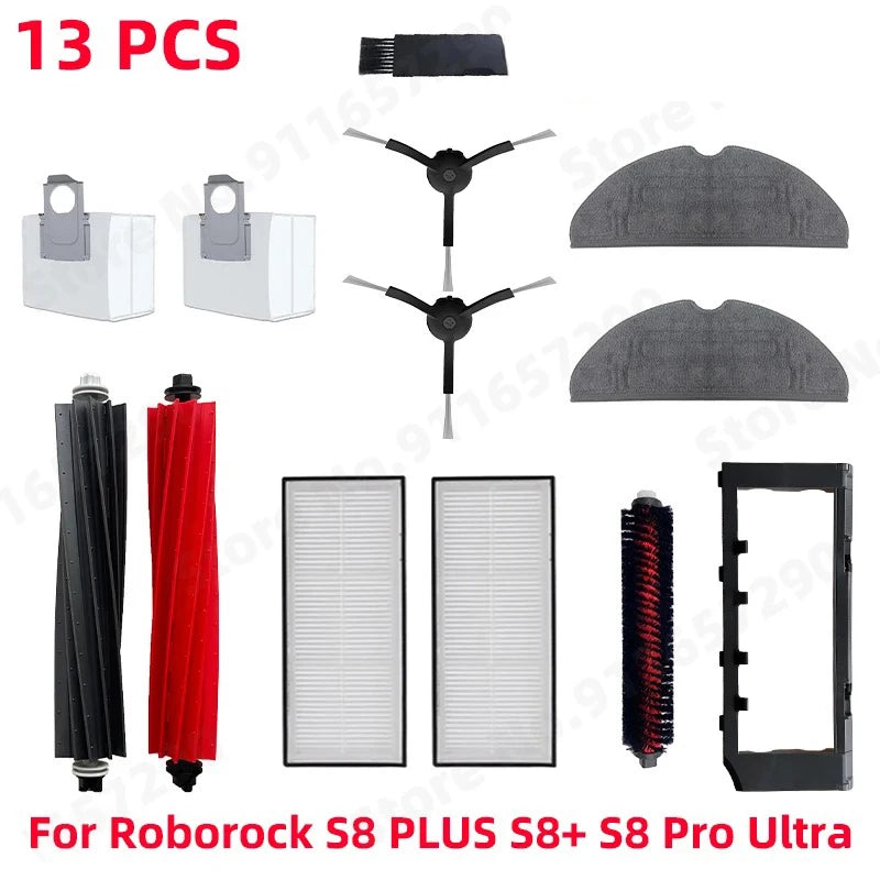 Roborock S8 PLUS S8+ S8 Pro Ultra G20 Robot Vacuum Main Side Brush Mop Hepa Filter Dust Bag Cleaning Rolling Brush Accessories