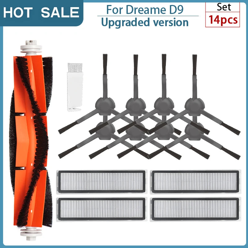 For Dreame Bot D9 Accessories D9 Max Robot Vacuum Cleaner HEPA Filter Main Side Brush Mop Cloths Replacement Spare Parts