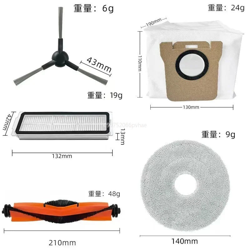 For Xiaomi Robot Vacuum X20 Max / D109GL Parts Accessories M