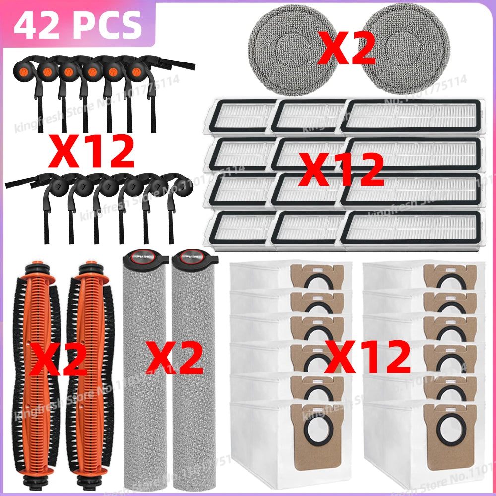 Compatible for ( Xiaomi Mijia Robot Vacuum 6 Max / PV11CN ) Vacuum Parts Main Side Brush Filter Roller Mop Bag