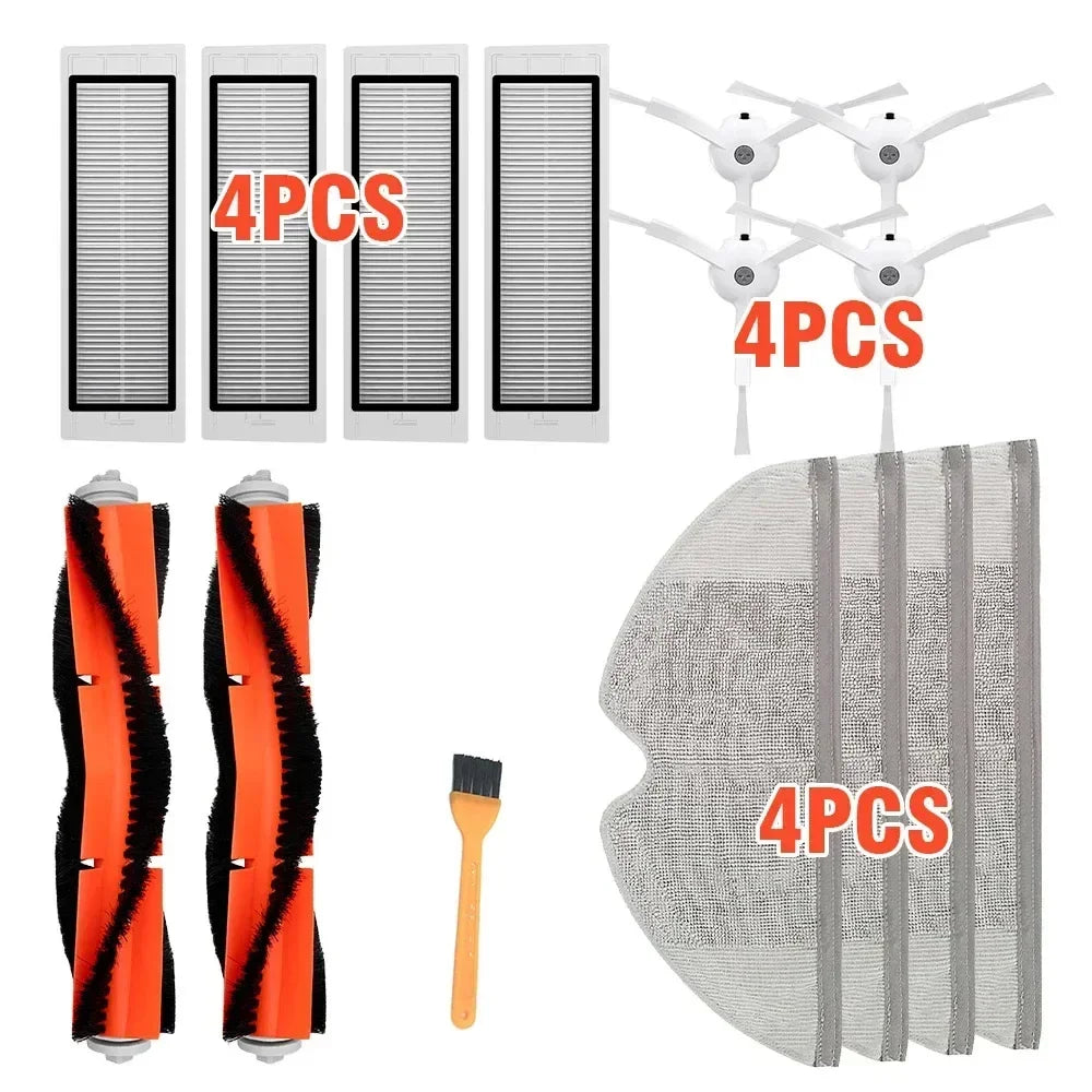 HEPA Filter Main Brush for Xiaomi MI Robot 2 Roborock S50 S51 T4 P5 T6 T7 PRO S5 Max Vacuum Cleaner Parts SDJQR01RR SDJQR02RR