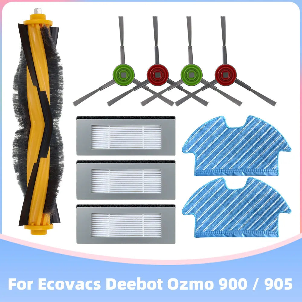 For Ecovacs Debot OZMO 900 / DN55 / 905 Robot Vacuum Cleaner Accessory Replacement Roller Main Side Brush Hepa Filter Mop Cloths