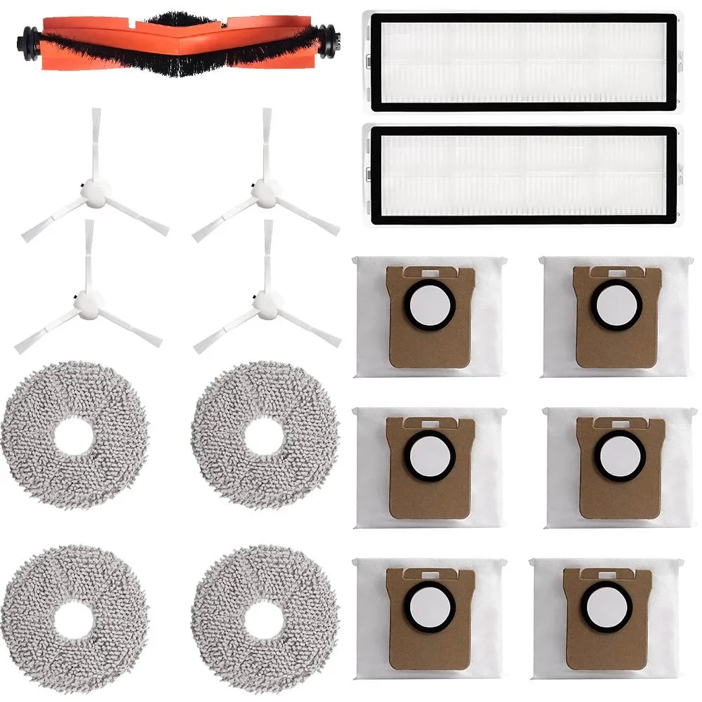 Robot Vacuum Cleaner Part For Xiaomi X10+/X20+X10 Plus/X20 Plus Main Side Brush Hepa Filter Mop Cloths Dust Bags Replacement