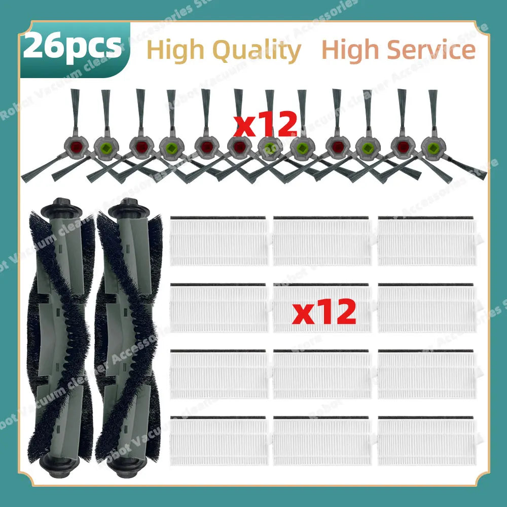 Compatible For AIRROBO P20 Robot Vacuum Cleaner Main Side Brush Hepa Filter Accessories Replacement Spare Parts Attachment Kit