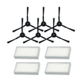 6Pcs Side Brush+4Pcs Filter Hepa for Ariete Briciola 2711 27