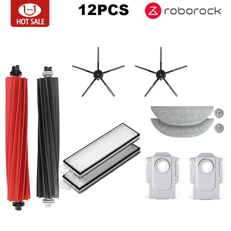 Roborock S8 Max V Ultra G20s Robot Vacuum Cleaner Accessories Mop Choth Vacuum Bags Side Brush Filter Replaceable Spare Parts