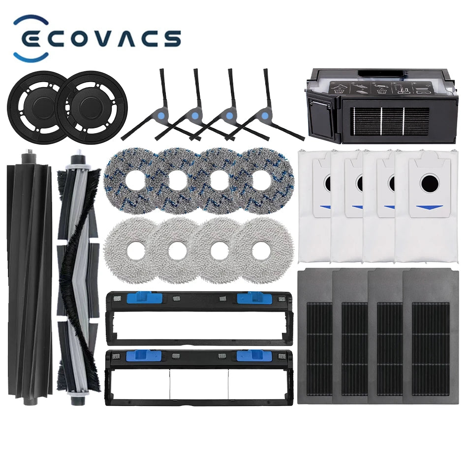 Ecovacs Deebot X2 Omni / X2 Pro / X2 Robot Vacuum Accessories Roller Main Side Brush Hepa Filter Mop Cloth Dust Bag Parts