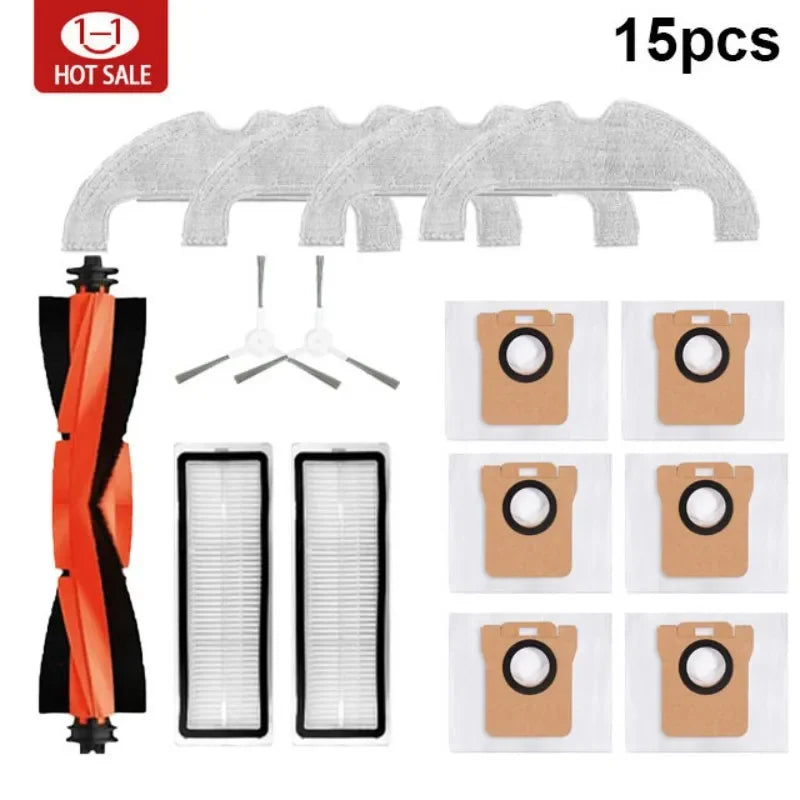 For Xiaomi Robot Vacuum X10 Accessories Main Side Brush Hepa Filter Mop Cloth Dust Bag Replacement Spare Parts