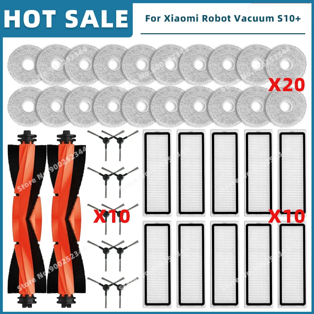 Compatible For Xiaomi Robot Vacuum S20+ / S10 Plus / B108GL / B105 / B108CN B113CN Parts Accessories Filter Main Side Brush Mop