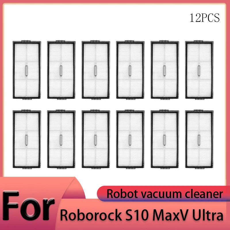 Roborock S10 MaxV Ultra Robot Vacuum Cleaner Accessories Main Brush Side Brush HEPA Filter Mop Cloths Dust Bag Spare Par
