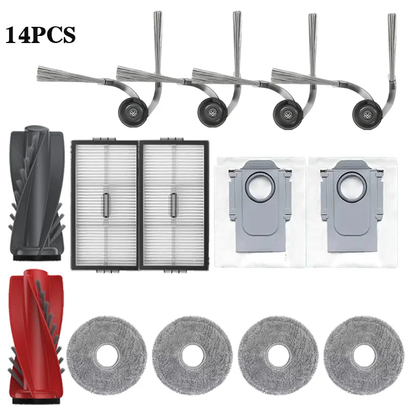 Roborock Saros 10R / Saros 20 Robot Vacuum Spare Parts Main Side Brushes Mop Cloths HEPA Filters Dust Bags Accessories