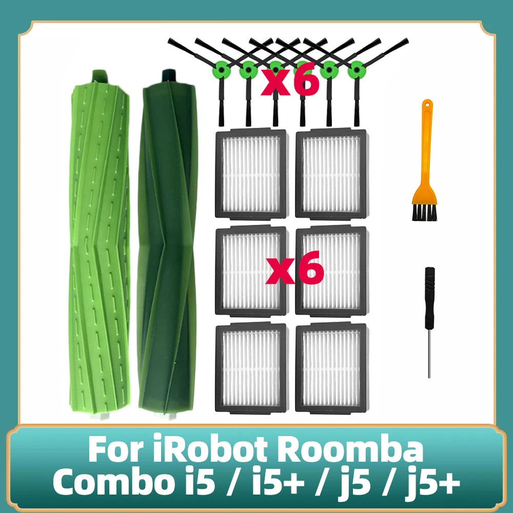 Compatible for IRobot Roomba Combo I5 / i5+ / J5 / j5+ Robot Vacuum Cleaner Main Side Brush HEPA Filter Accessories Parts