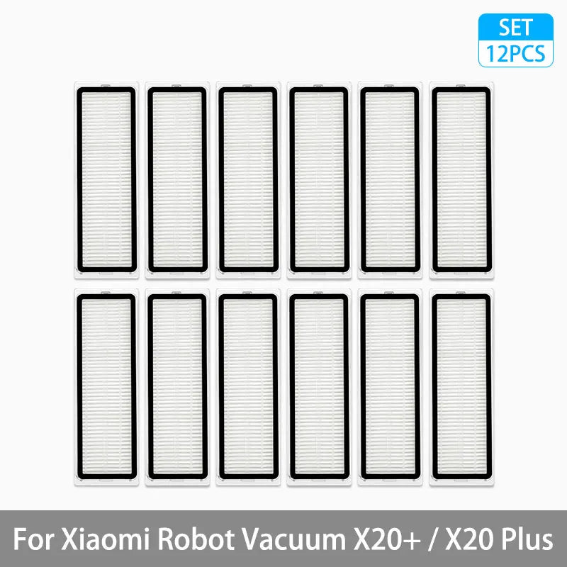For Xiaomi Robot Vacuum X20+ / X20 Plus Parts Accessories Main Brush Side Brush Hepa Filter Mop Cloth Dust Bag Replacement Spare