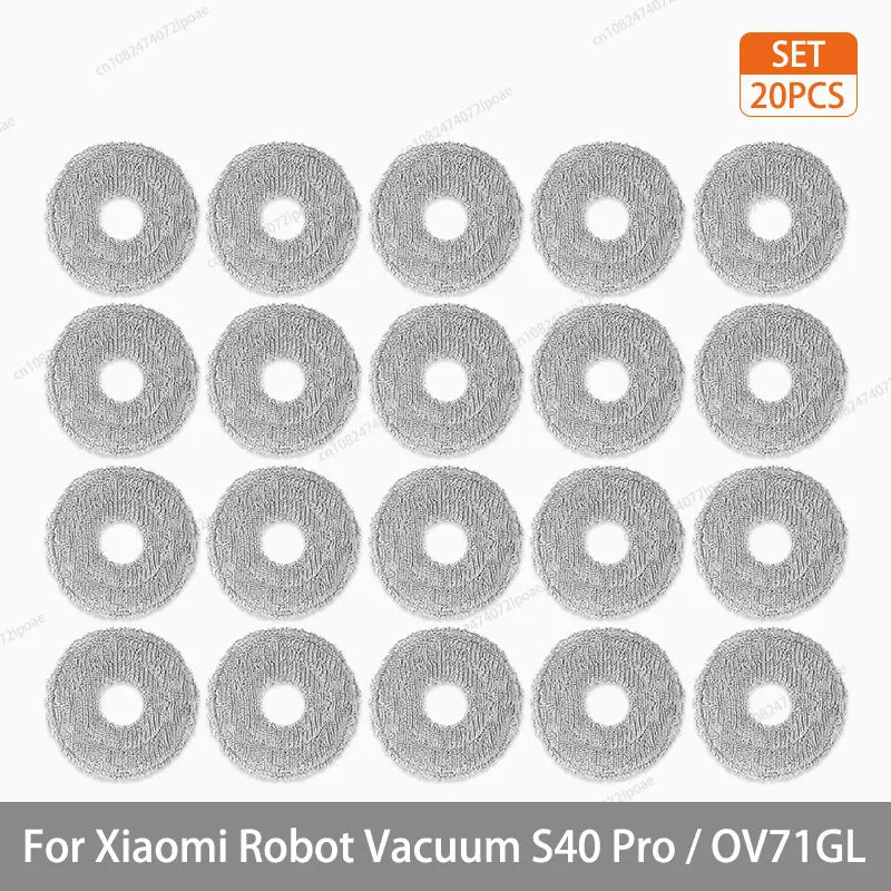 For Xiaomi S40 Pro / OV71GL Robot Vacuum Cleaner Parts Accessories Main Brush Side Brush Hepa Filter Mop Cloth Replacement Spare