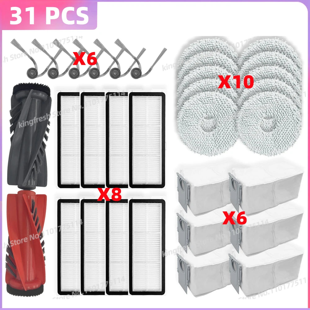 Fit For ( Roborock Qrevo 5AE / Qrevo C / Qrevo C Pro ) Parts Main Side Brush Dust Bag Mop Cloth Filter