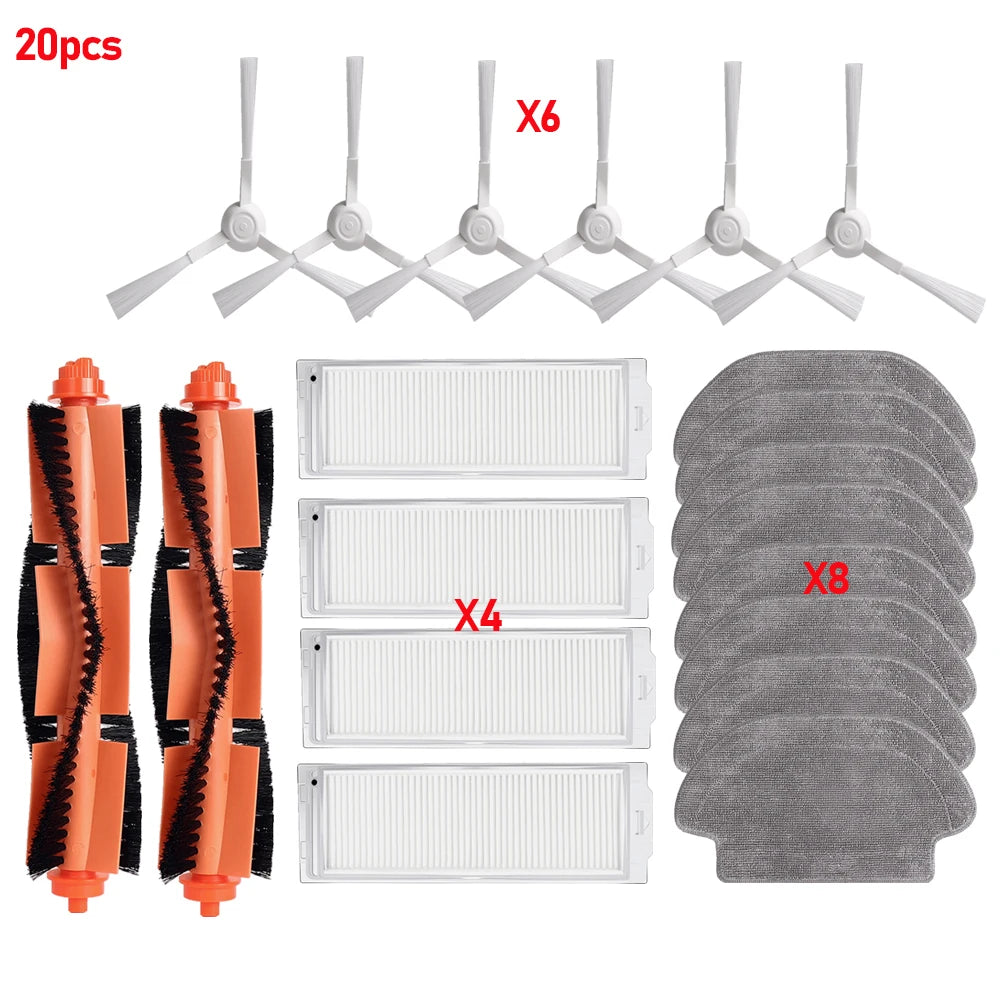 For Xiaomi Robot Vacuum S10 S12 T12 B106GL 3C and Mop 2S Accessories Main Side Brush Mop Cloth Filters Vacuum Cleaner Parts