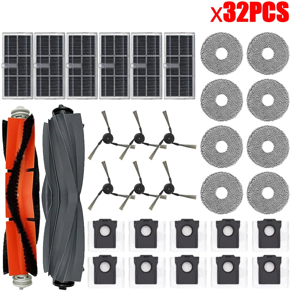 For Dreame L40 ultra / X40 Ultra Robot Vacuum Accessories Dust Bags Mop Main Side Brushes Cloths HEPA Filters Spare Parts