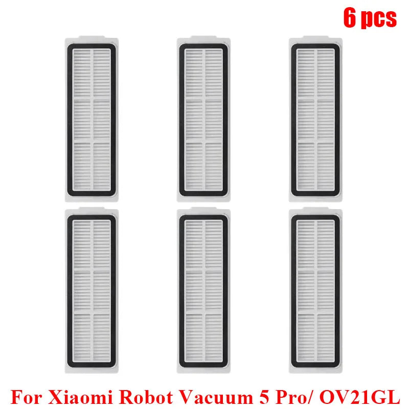 Fit For Xiaomi Robot Vacuum 5 Pro/ OV21GL Robot Vacuum Cleaner Main Side Brush Hepa Filter Mop Cloths Dust Bag Replacement Parts